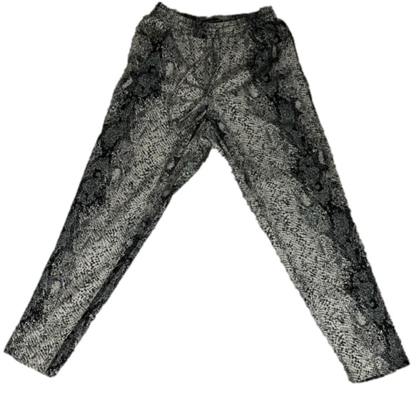 𝅺W118 by Walter Baker Drawstring Python Design Relax Fit Straight leg Pant Sz S - Picture 3 of 12